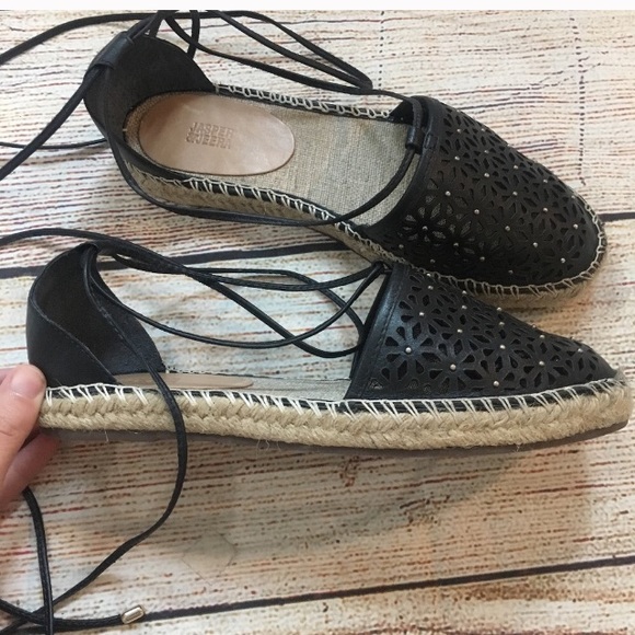 Anthro jasper & jeera rosecute black espadrilles 7 - Picture 5 of 6